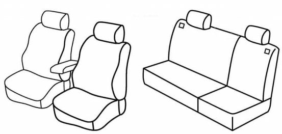 presvlake za sjedala odgovaraju za VW Golf 4, 1998>2000 - 5 vrata