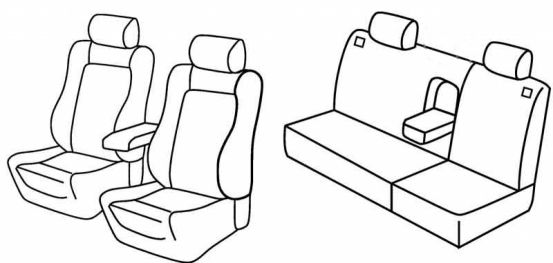 presvlake za sjedala odgovaraju za VW Golf 4, 1998>2000 - 5 vrata