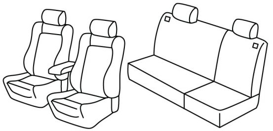 presvlake za sjedala odgovaraju za VW Golf 4, 1998>2000 - 5 vrata