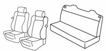presvlake za sjedala za VW Golf 4, 1998>2000 - Cabrio - 2 vrata