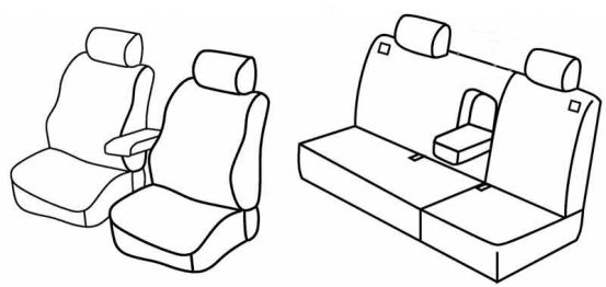 seat covers compatible for VW Golf 4 Variant, 1998>2000 - 5 door