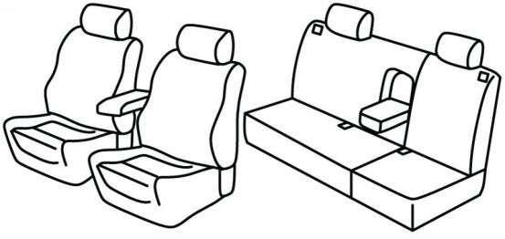 presvlake za sjedala odgovaraju za Volkswagen Golf 4 Variant, 2000>2003 - 5 vrata