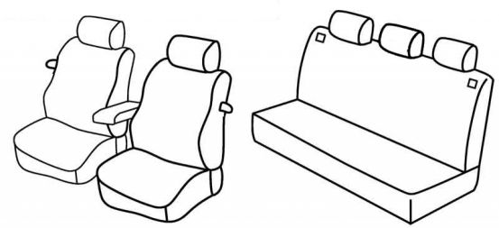 presvlake za sjedala odgovaraju za VW Golf 4, 2000>2003 - facelift 2000 - 3 vrata