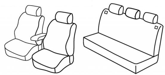 presvlake za sjedala odgovaraju za VW Golf 4, 2000>2003 - facelift 2000 - 5 vrata
