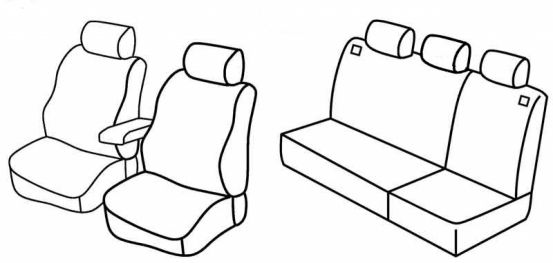 presvlake za sjedala odgovaraju za VW Golf 4, 2000>2003 - facelift 2000 - 5 vrata