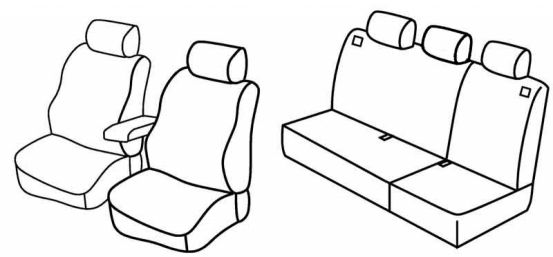 presvlake za sjedala odgovaraju za VW Golf 4 Variant, 2000>2003 - facelift 2000 - 5 vrata