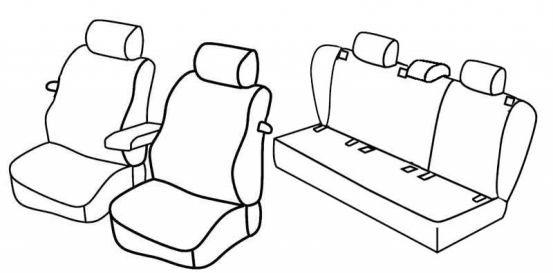 seat covers compatible for VW Golf 5, 2003>2008 - Trendline - 3 door