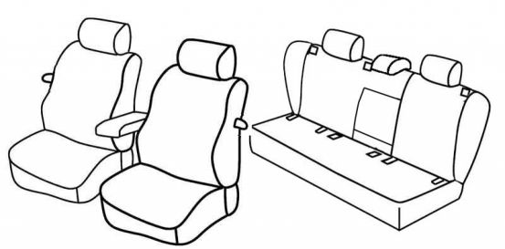 seat covers compatible for VW Golf 5, 2003>2008 - Trendline - 3 door