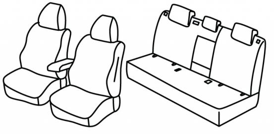 presvlake za sjedala odgovaraju za VW Golf 5/ Jetta, 2003>2008 - Comfortline - 5 vrata