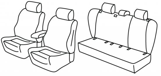 seat covers compatible for VW Golf 5/ Jetta, 2003>2008 - Sportline - 5 door