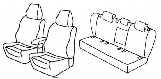 seat covers compatible for VW Golf 5/ Jetta, 2003>2008 - Sportline - 5 door
