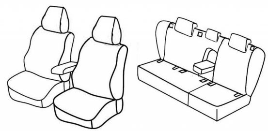 presvlake za sjedala odgovaraju za VW Golf 5 Variant, 2003>2008 - Variant