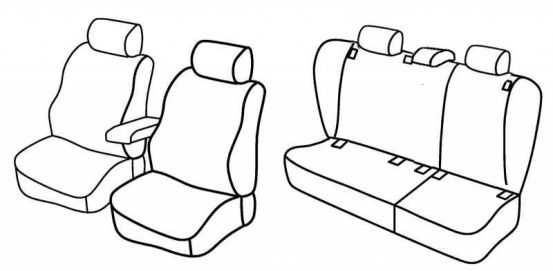 seat covers compatible for VW Golf 5 Variant, 2003>2008 - Variant Trendline