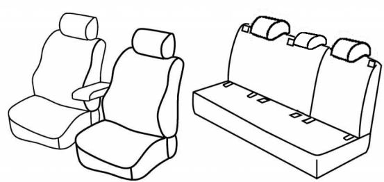 presvlake za sjedala odgovaraju za VW Golf 6, 2008>2012 - Comfortline - 5 vrata