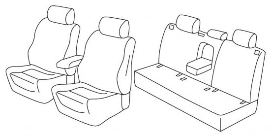 seat covers compatible for VW Golf 6, 2008>2012 - GTD, GTI - 5 door