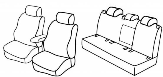 presvlake za sjedala odgovaraju za VW Golf 6, 2008>2012 - Highline - 5 vrata