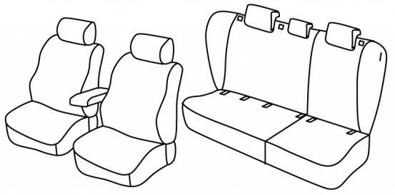 presvlake za sjedala odgovaraju za VW Golf 6 Variant, 2008>2012 - Variant - 5 vrata