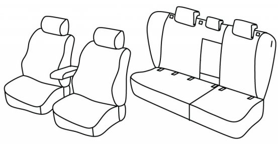 presvlake za sjedala odgovaraju za VW Golf 6 Variant, 2008>2012 - Variant - 5 vrata