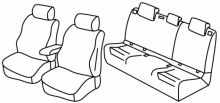 seat covers for VW Golf 7, 2012>2017, 2017> - Comfortline (HB, Variant), Blue Motion - 5 door