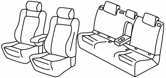 presvlake za sjedala odgovaraju za VW Golf 7, 2012>2021 - Highline, R line - 5 vrata