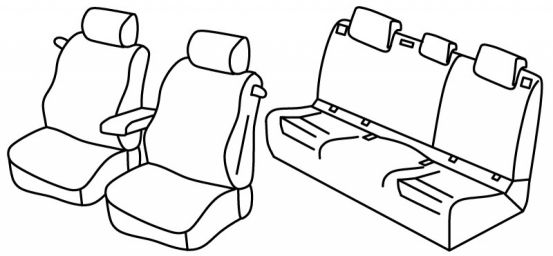 presvlake za sjedala odgovaraju za VW Golf 7, 2012>2017, 2017> - Trendline - 3 vrata