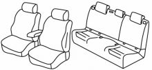 seat covers for VW Golf 7, 2012>2017, 2017> - Trendline - 5 door