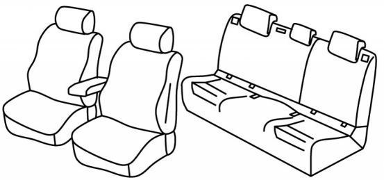 seat covers compatible for VW Golf 7, 2012>2017, 2017> - Trendline - 5 door