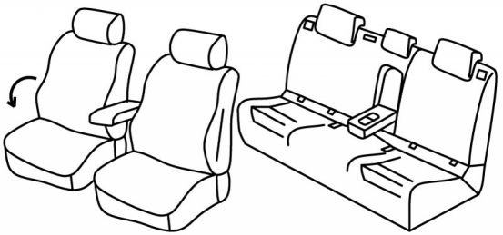 seat covers compatible for VW Golf 7, 2012> - Comfortline (HB, Variant), Blue Motion - 5 door