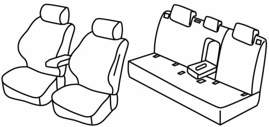 presvlake za sjedala odgovaraju za VW Golf 8, 2020> - Ergo style - 5 vrata