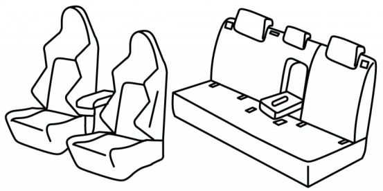 presvlake za sjedala odgovaraju za VW Golf 8, 2020> - GTD, GTI - 5 vrata