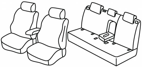 presvlake za sjedala odgovaraju za VW Golf 8, 2020> - Life - 5 vrata