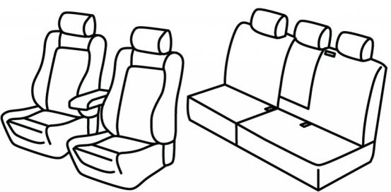 presvlake za sjedala odgovaraju za Volkswagen Golf Plus, 2004> - 5 vrata