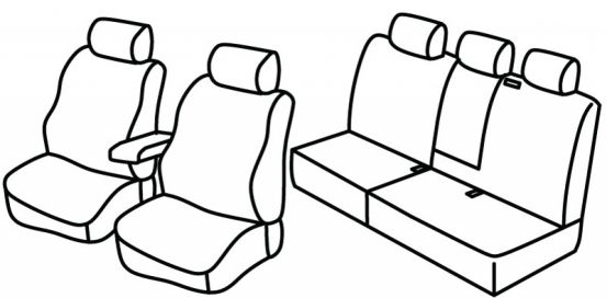 presvlake za sjedala odgovaraju za Volkswagen Golf Plus, 2011> - facelift - 5 vrata