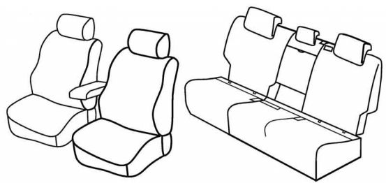 seat covers compatible for VW Golf Sportsvan, 2014>2020 - Comfortline / Highline