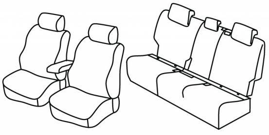 seat covers compatible for VW Golf Sportsvan, 2014> - Comfortline/Trendline