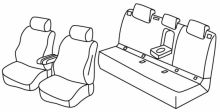 presvlake za sjedala za VW ID.3, 2019> - 5 vrata