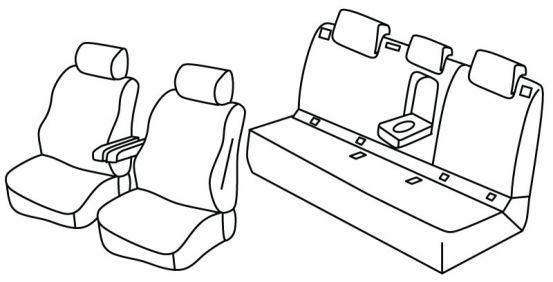 presvlake za sjedala odgovaraju za VW ID.3, 2019> - 5 vrata
