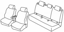 presvlake za sjedala za VW ID.3, 2019> - 5 vrata