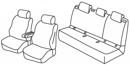 seat covers compatible for VW ID.3, 2019> - 5 door