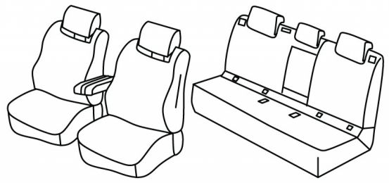 seat covers compatible for VW ID.4, 2020> / ID.5, 2022> - Pro Performance Business - 5v