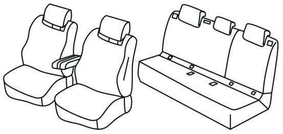 seat covers compatible for VW ID.4, 2020> - Pro Performance Business - 5 door