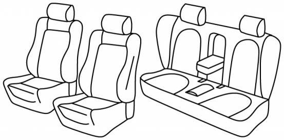 seat covers compatible for VW Passat CC, 2008>2011 - 5 door