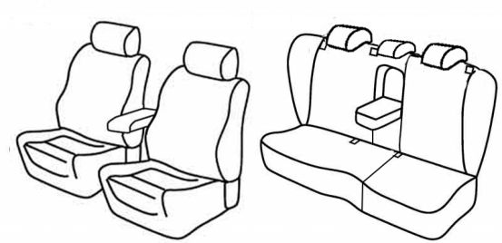 presvlake za sjedala odgovaraju za VW Passat Variant, 2005>2010 - Variant Sportline