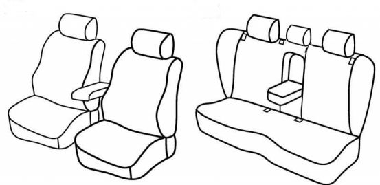 seat covers compatible for VW Passat, 2010>2014 - Comfortline / Highline - 4 door