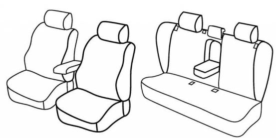seat covers compatible for VW Passat, 2010>2014 - Trendline