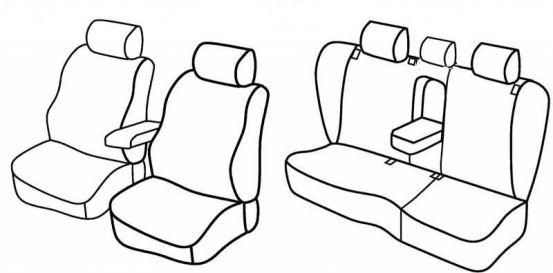 seat covers compatible for VW Passat Variant, 2010>2014 - Variant Comfortline - 5 door
