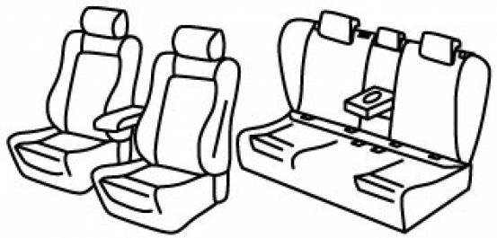 presvlake za sjedala odgovaraju za VW Passat Variant, 2015> - Comfortline/ Highline - 5 vrata