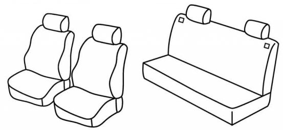 seat covers compatible for VW Polo, 2000>2002 - facelift - 3 door/5 door