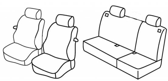 presvlake za sjedala odgovaraju za VW Polo 4, 2002>2009 - 3 vrata
