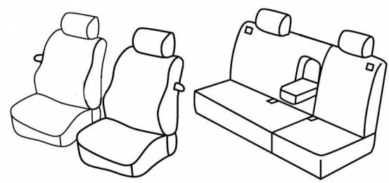 presvlake za sjedala odgovaraju za VW Polo 4, 2002>2009 - 3 vrata